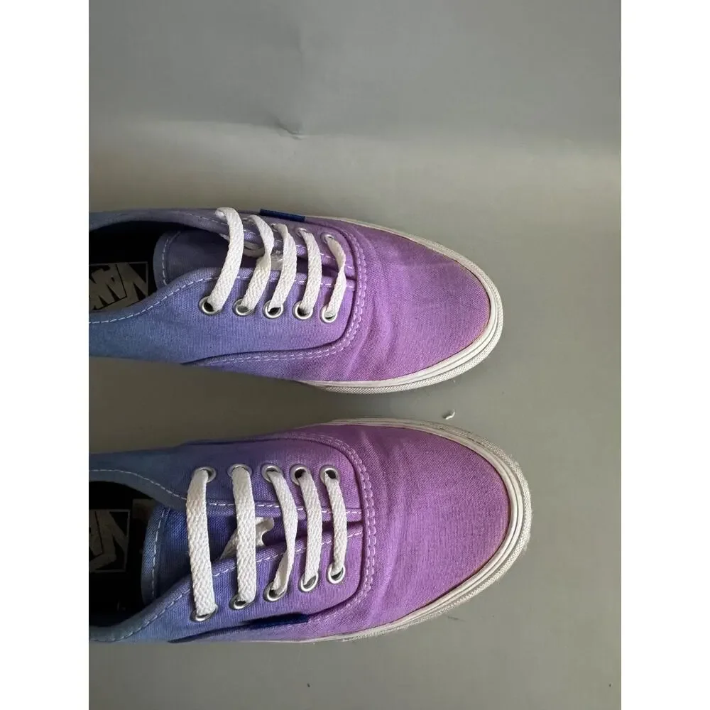 Vans Authentic Low Top Purple Ombre Sneakers Shoes Skate Men's 6.5 Women 8 - Picture 2 of 7